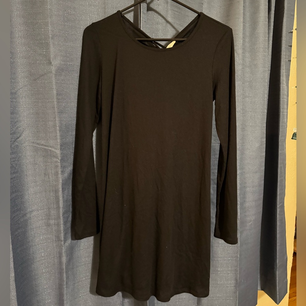 Elegant Black Long Sleeve Dress